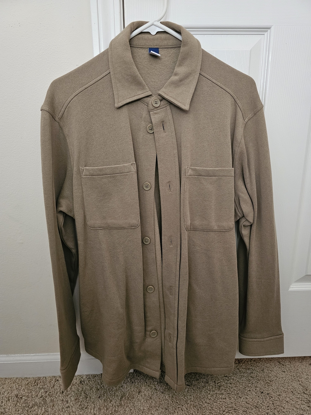 Women's Casual Tan Button-Front Shacket